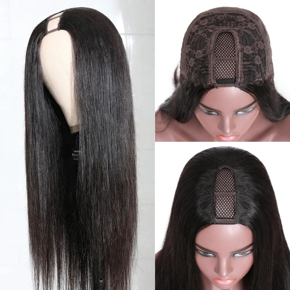 Straight U Part Wig 150% Density Classic Virgin Remy Human Hair