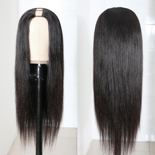 Straight U Part Wig 150% Density Classic Virgin Remy Human Hair