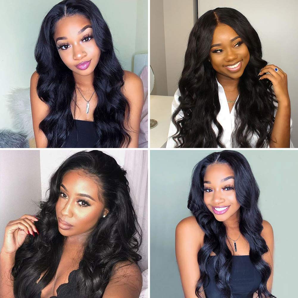 Body Wave 3 Bundles with 4X4 Lace Closure 10A Virgin Human hair Can Make Into Wig for you