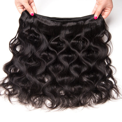 Body Wave 3 Bundles with 13X4 Lace Frontal 100% Human Hair Can Make Into Wig for you