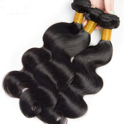 Body Wave 3 Bundles with 4X4 Lace Closure 10A Virgin Human hair Can Make Into Wig for you