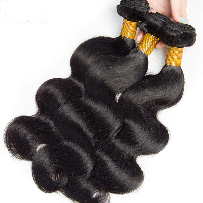 Body Wave 3 Bundles with 13X4 Lace Frontal 100% Human Hair Can Make Into Wig for you