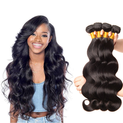 Body Wave 3 Bundles with 13X4 Lace Frontal 100% Human Hair Can Make Into Wig for you