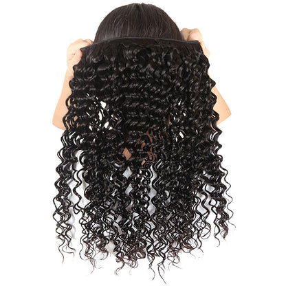 Deep Wave Virgin Hair Bundles Deal 10A Virgin Human Hair Bundles