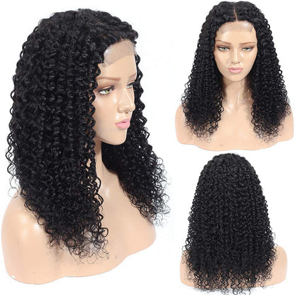 Jerry Curly Hair 4X4 Lace Closure Unit Virgin Human Hair Wigs Transparent Lace