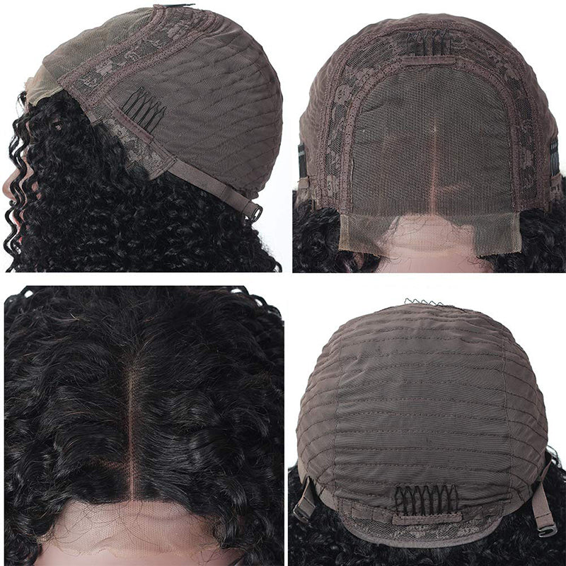 Jerry Curly Hair 4X4 Lace Closure Unit Virgin Human Hair Wigs Transparent Lace