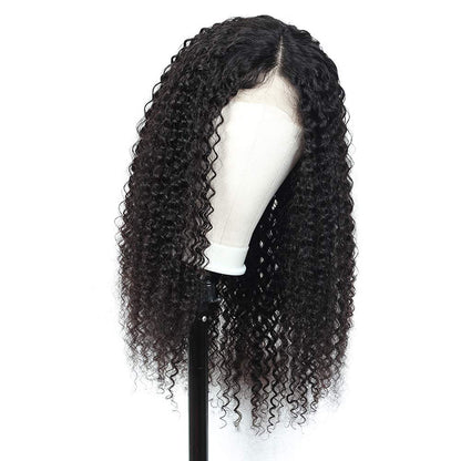 Jerry Curly Hair 4X4 Lace Closure Unit Virgin Human Hair Wigs Transparent Lace