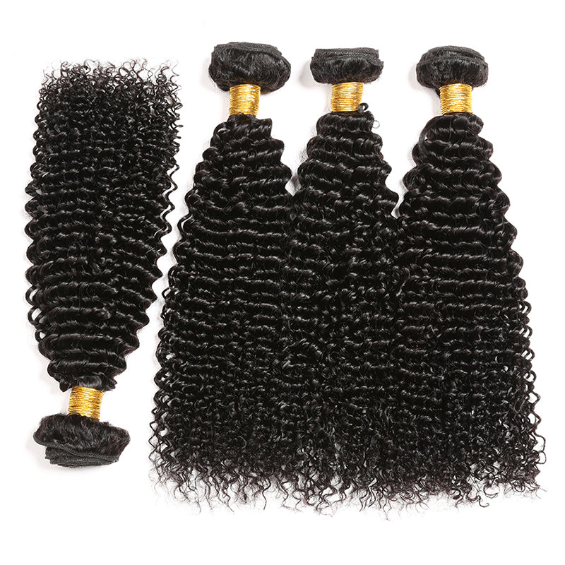Kinky Curly Virgin Hair Bundles Deal 10A Virgin Human Hair