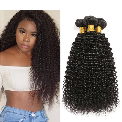 Kinky Curly Virgin Hair Bundles Deal 10A Virgin Human Hair