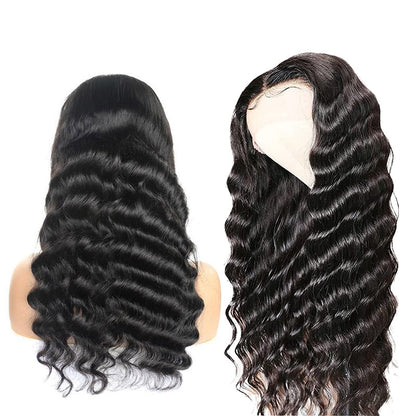 Loose Deep Wave 4X4 Lace Closure Unit Virgin Human Hair Wig Transparent Lace