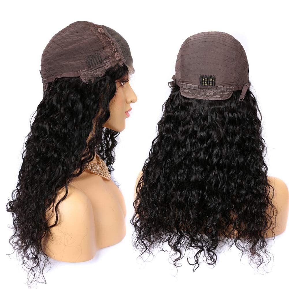 Water Wave Hair 4X4 Lace Closure Unit Virgin Human Hair Wigs Transparent Lace