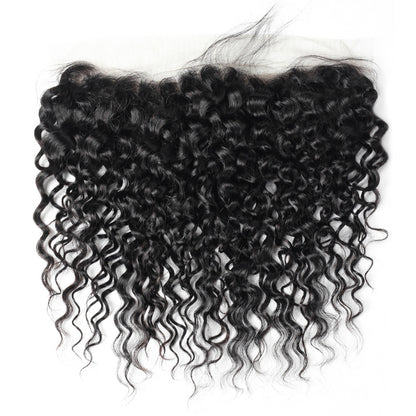 Water Wave 3 Bundles with 13X4 Lace Frontal 100% Human Hair Can Make Into Wig for you